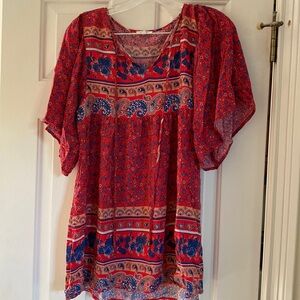 Jodifl Red white and blue paisley Top